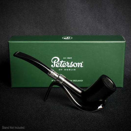 Peterson of Dublin Ebony Spigot Briar Smoking  Pipe - Shape 124