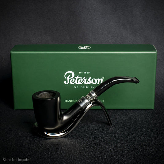 Peterson of Dublin Ebony Spigot Briar Smoking  Pipe - Shape 127