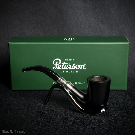 Peterson of Dublin Ebony Spigot Briar Smoking  Pipe - Shape 127