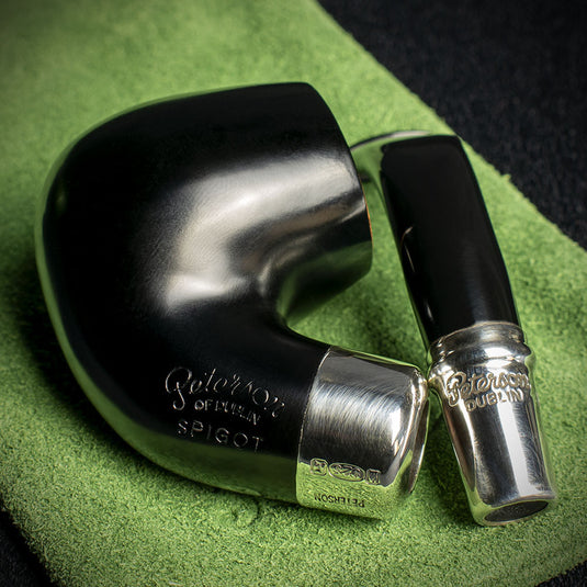 Peterson of Dublin Ebony Spigot Briar Smoking  Pipe - Shape 221