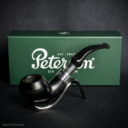 Peterson of Dublin Ebony Silver Spigot Briar Smoking  Pipe - Shape 999