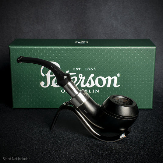 Peterson of Dublin Ebony Silver Spigot Briar Smoking  Pipe - Shape 999
