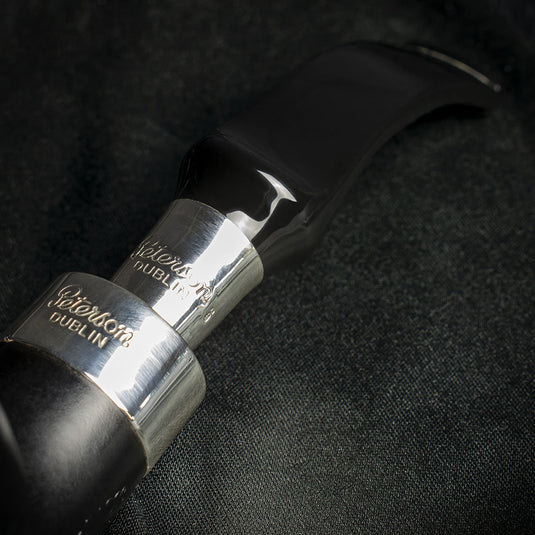 Peterson of Dublin Ebony Silver Spigot Briar Smoking  Pipe - Shape 999