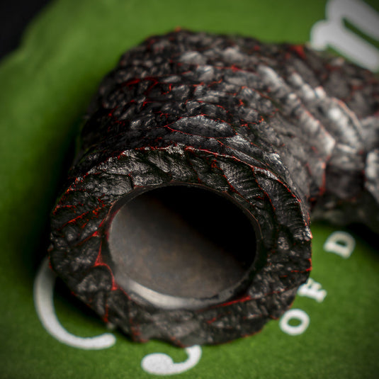 Peterson of Dublin Emerald Rusticated Briar Smoking Pipe - Shape 05 - 9mm