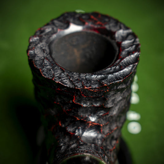 Peterson of Dublin Emerald Rusticated Briar Smoking Pipe - Shape 05 - 9mm
