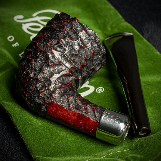 Peterson of Dublin Irish Army Rusticated Briar Smoking Pipe - Shape 129