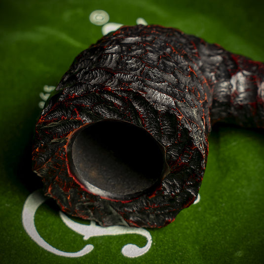 Peterson of Dublin Irish Army Rusticated Briar Smoking Pipe - Shape 129