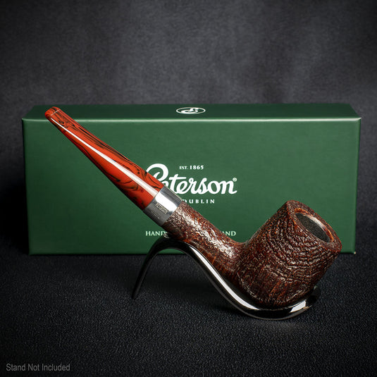 Peterson of Dublin Irish Harp 9mm Sandblast Smoking Pipe - Shape 106