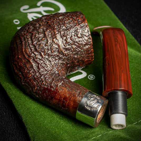 Peterson of Dublin Irish Harp 9mm Sandblast Smoking Pipe - Shape 69