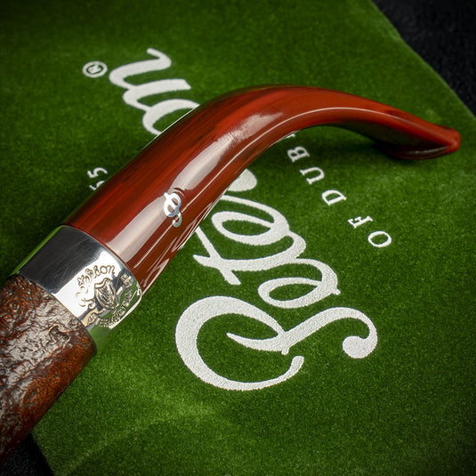 Peterson of Dublin Irish Harp 9mm Sandblast Smoking Pipe - Shape 69