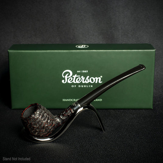 Peterson of Dublin Junior Rusticated Briar Smoking Pipe - Canted Apple