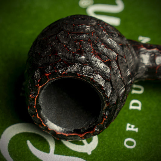 Peterson of Dublin Junior Rusticated Briar Smoking Pipe - Canted Apple