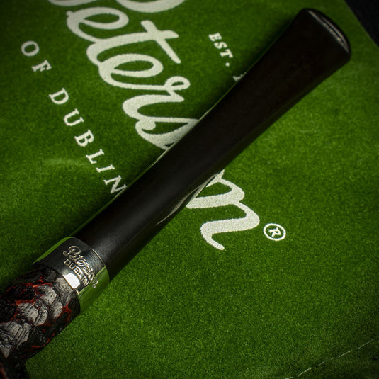Peterson of Dublin Junior Rusticated Briar Smoking Pipe - Canted Apple