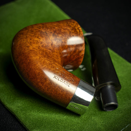 Peterson of Dublin Kildare Silver Mounted Briar Smoking Pipe - Shape No.05