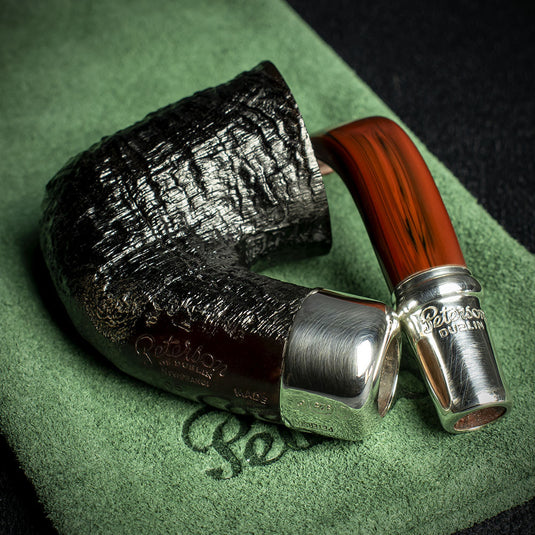 Peterson of Dublin Newgrange Silver Spigot Briar Smoking Pipe - Shape 05