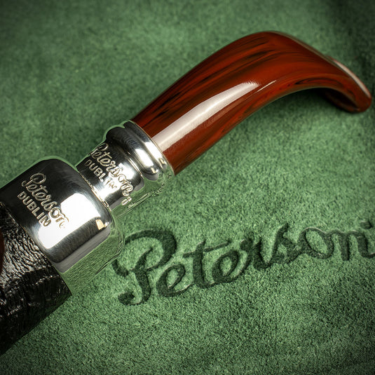 Peterson of Dublin Newgrange Silver Spigot Briar Smoking Pipe - Shape 05