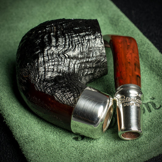 Peterson of Dublin Newgrange Silver Spigot Briar Smoking Pipe - Shape 221