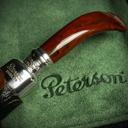 Peterson of Dublin Newgrange Silver Spigot Briar Smoking Pipe - Shape 221