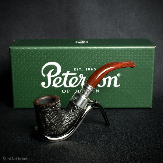 Peterson of Dublin Newgrange Silver Spigot Briar Smoking Pipe - Shape 338