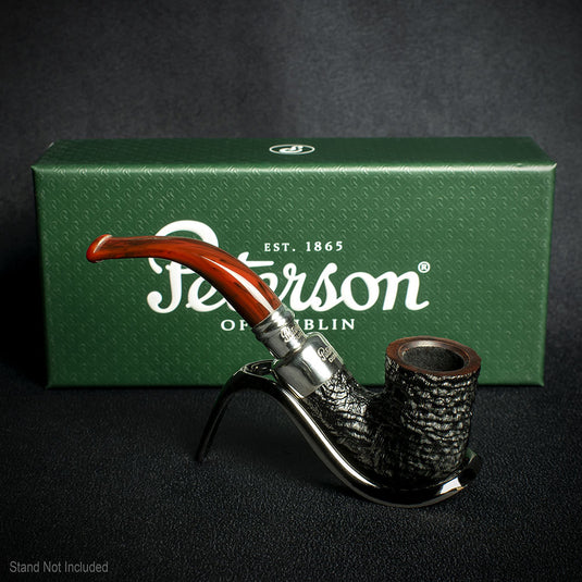 Peterson of Dublin Newgrange Silver Spigot Briar Smoking Pipe - Shape 338