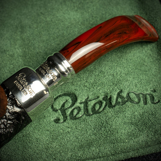 Peterson of Dublin Newgrange Silver Spigot Briar Smoking Pipe - Shape 338