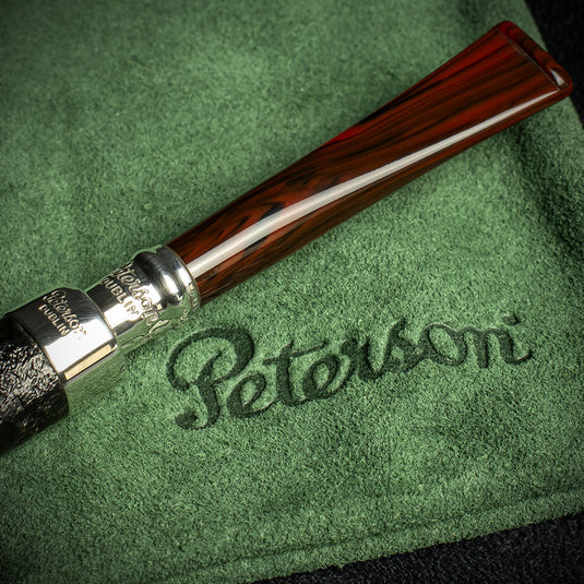 Peterson of Dublin Newgrange Silver Spigot Briar Smoking Pipe - Shape 608