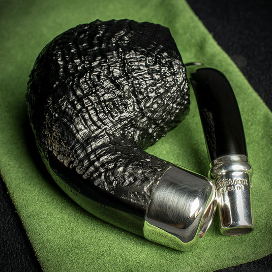 Peterson of Dublin System Spigot Sandblasted Briar Pipe - Shape B42