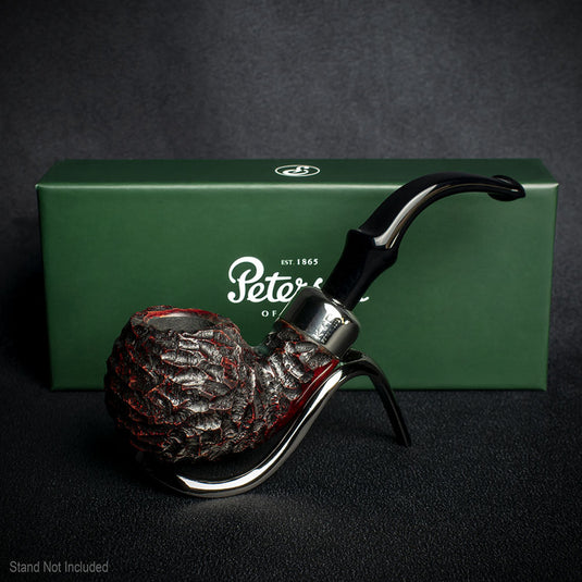 Peterson of Dublin System Rustic Briar Smoking Pipe - Shape No.302