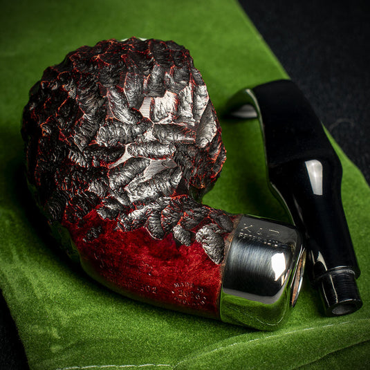Peterson of Dublin System Rustic Briar Smoking Pipe - Shape No.302