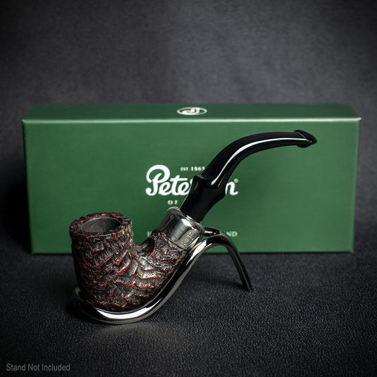 Peterson of Dublin System Rustic Briar Smoking Pipe - Shape No.313