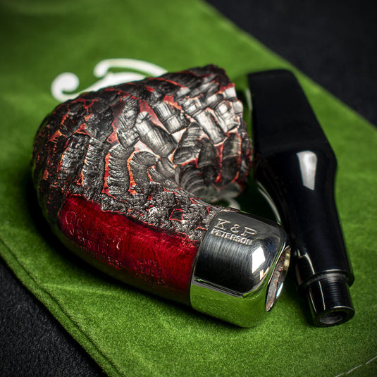 Peterson of Dublin System Rustic Briar Smoking Pipe - Shape No.313