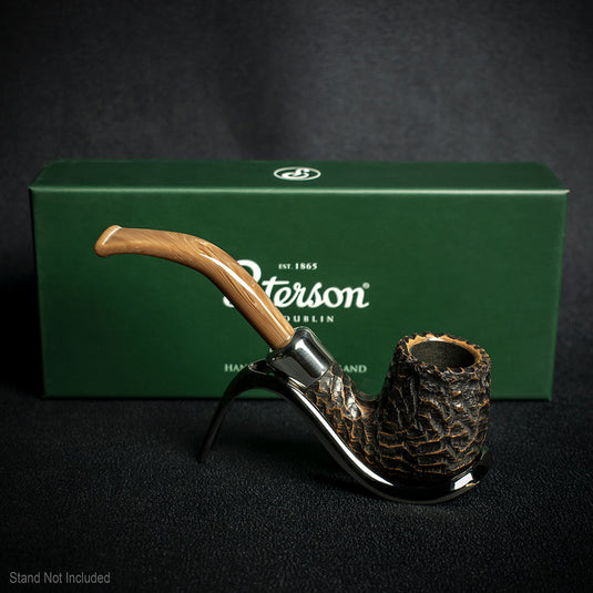 Peterson of Dublin Derry Rusticated Briar Smoking Pipe - Shape 65