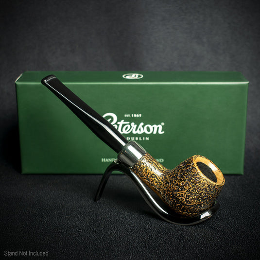 Peterson of Dublin Arklow Sandblasted Briar Smoking Pipe - Shape 87 9mm