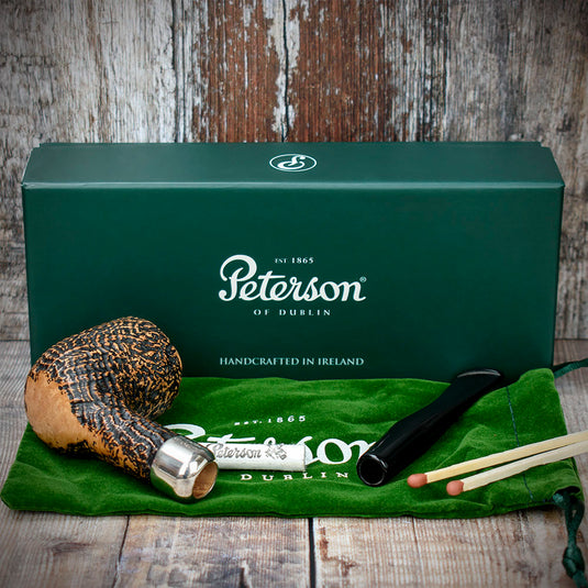 Arklow Sandblasted Briar Pipe By Peterson of Dublin - Shape 107 (9mm)