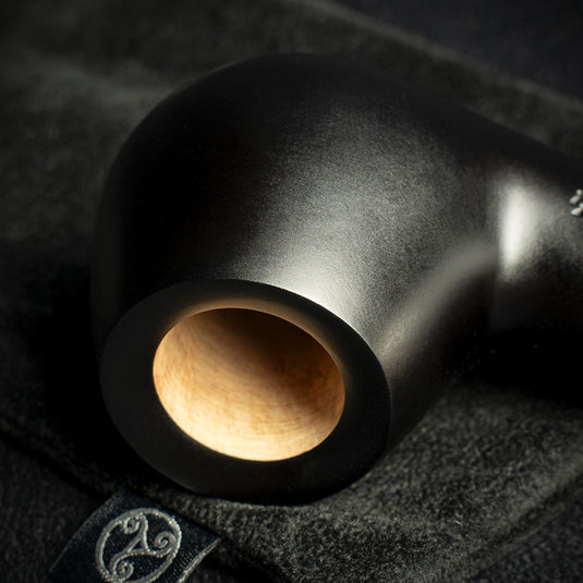 Rattray's Monarch Black 9mm Briar Smoking Pipe - Shape 4