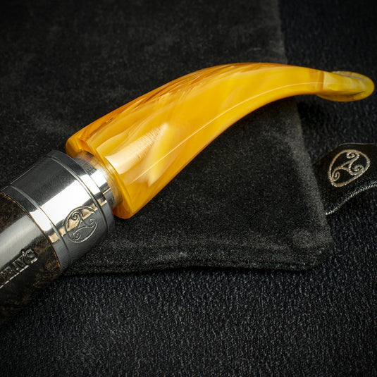 Rattray's Monarch Black 9mm Briar Smoking Pipe - Shape 4
