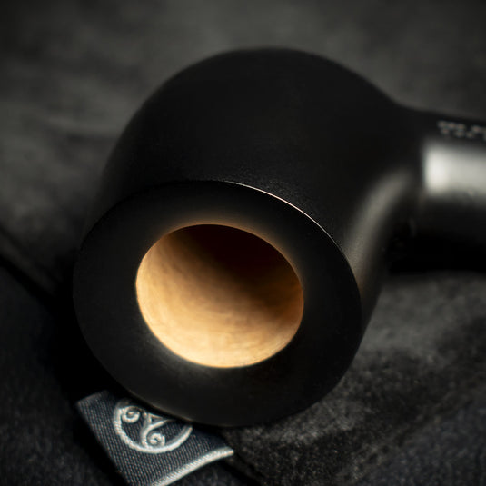 Rattray's Monarch Black 9mm Briar Smoking Pipe - Shape 5
