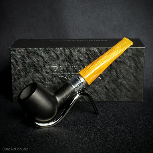 Rattray's Monarch Black 9mm Briar Smoking Pipe - Shape 18