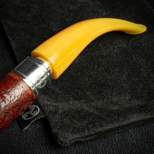 Rattrays Monarch Sandblast Brown 9mm Briar Smoking Pipe - Shape 178