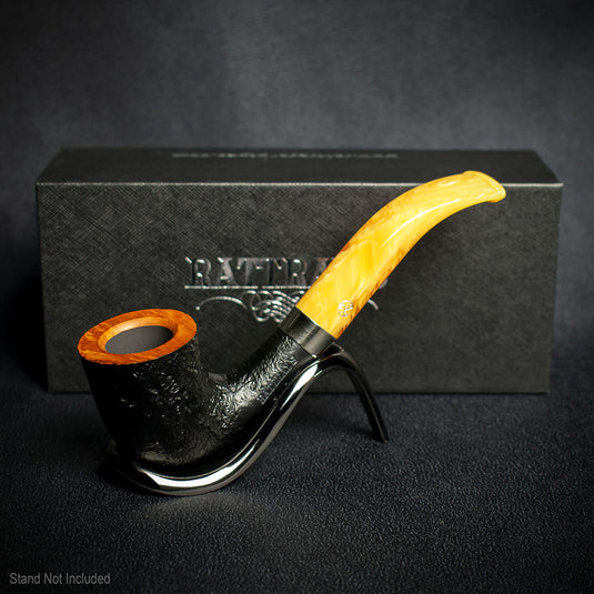 Rattray's Samhain Sandblast Yellow Briar Smoking Pipe - Shape 48