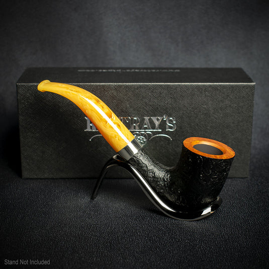 Rattray's Samhain Sandblast Yellow Briar Smoking Pipe - Shape 48