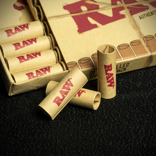 RAW Natural Pre-Rolled Filter Tips - Bundle of 3