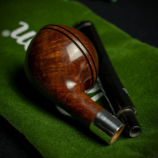 Peterson of Dublin Kildare Silver Mounted BriarSmoking Pipe - Shape 411