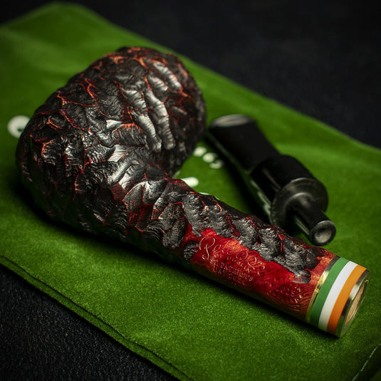 Peterson of Dublin St. Patrick's Day 2026 Rusticated Briar Pipe - Shape 53