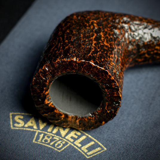 Savinelli Brownblast Churchwarden Briar Pipe - 404 No Filter