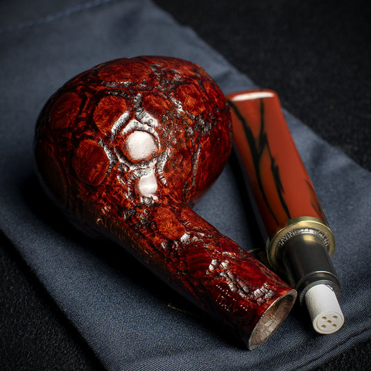 Savinelli Alligator Brown 6mm Briar Smoking Pipe - Shape 207