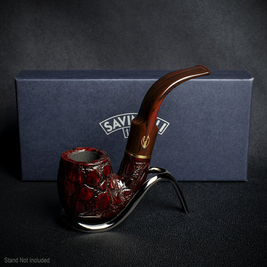Savinelli Alligator Brown 6mm Briar Smoking Pipe - Shape 614