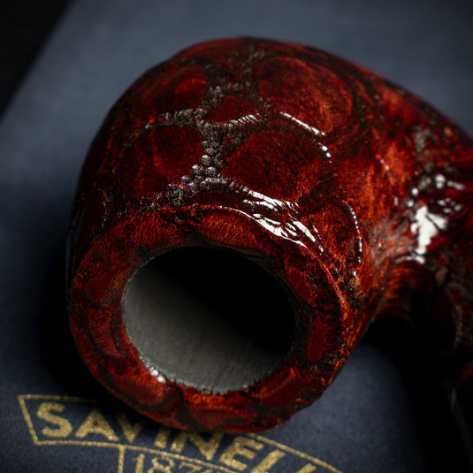 Savinelli Alligator Brown 6mm Briar Smoking Pipe - Shape 614