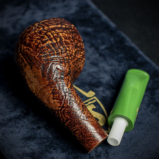 Savinelli Autograph (Limited Edition) Sandblast Brown Briar Pipe - 01
