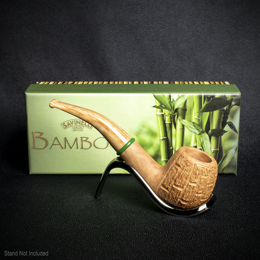 Savinelli Bamboo Rusticated Natural 626 - 6mm Briar Pipe